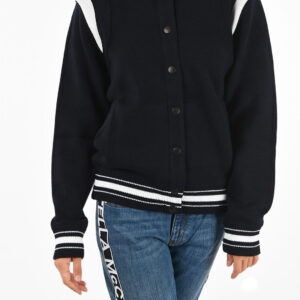 Givenchy Black Wool Knitted Bomber Jacket