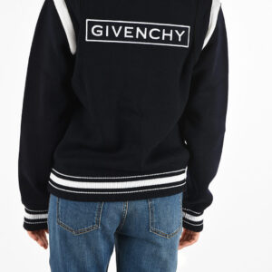 Givenchy Black Wool Knitted Bomber Jacket