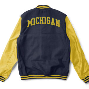 NCAA-Michigan-Wolverines-Navy-Blue-And-Yellow-Varsity-Jacket