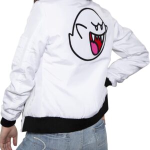 Nintendo Super Mario Boo Satin Bomber Jacket