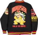 Nintendo Super Mario Bowser Black Bomber Jacket