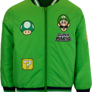 Nintendo Super Mario Luigi Green Bomber Jacket