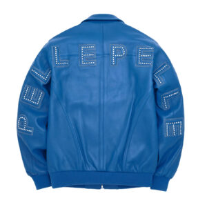 Pelle Pelle Blue Arc Studded Leather Jacket