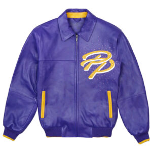 Pelle Pelle Greatest Of All Time Purple Leather Jacket