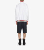 White Givenchy Raglan Sleeve Bomber Jacket