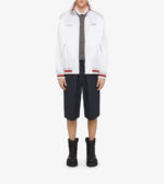 White Givenchy Raglan Sleeve Bomber Jacket