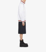 White Givenchy Raglan Sleeve Bomber Jacket