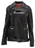 Bugs-Bunny-Crystal-Studded-Black-Leather-Jacket
