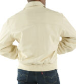 Pelle Pelle Basic Beige Bomber Leather Jacket