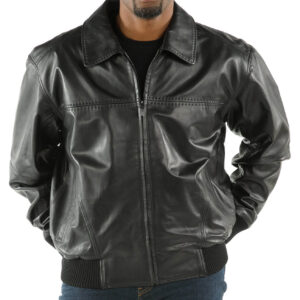 Pelle Pelle Basic Black Bomber Leather Jacket