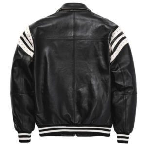 Pelle Pelle Black Encrusted Leather Jacket