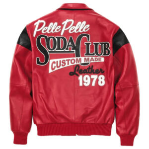 Pelle Pelle Red Black Soda Club Leather Jacket