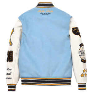 Pelle Pelle World Famous Light Blue Varsity Jacket