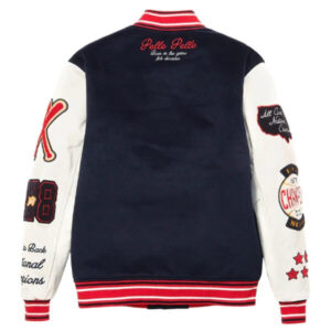 Pelle Pelle World Famous Navy Varsity Jacket