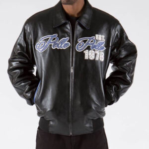 Pelle Pelle World Tour Est 1978 Black Blue Leather Jacket