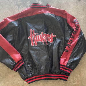 Vintage-Nebraska-Cornhuskers-Black-Red-Leather-Jacket