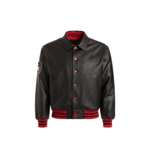 Betty Boop Black Bomber Leather Jacket