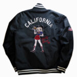 Betty Boop Black California USA Bomber Jacket