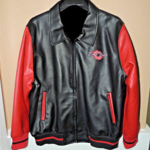 Betty Boop Black Red Cartoon Leather Jacket