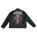 Betty Boop Headgear Black Red Leather Jacket