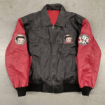 Betty Boop Miss B Haven Black Red Leather Jacket