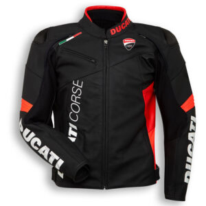 Ducati-Corse-Motorcycle-Black-Leather-Jacket