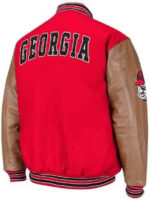 NCAA-Georgia-Bulldogs-Red-And-Brown-Varsity-Jacket
