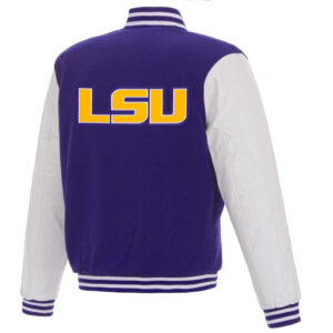 NCAA-LSU-Tigers-Purple-And-White-Varsity-Jacket