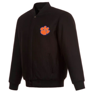 NCCA-Clemson-Tigers-Black-Wool-Jacket