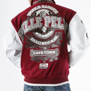 Pelle Pelle Road Rally Red White Varsity Jacket