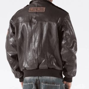 Pelle Pelle Studded Brown Biker Leather Jacket