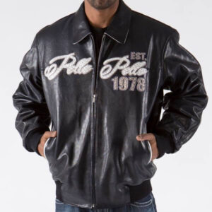 Pelle Pelle World Tour Est 1978 Black Leather Jacket