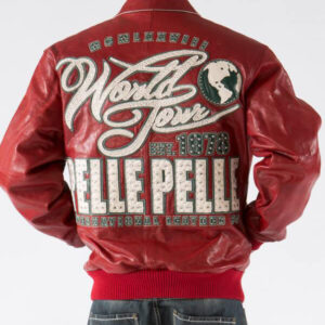 Pelle Pelle World Tour Est 1978 Red Leather Jacket