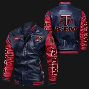 Texas-A&M-Aggies-Blue-Red-Leather-Bomber-Jacket