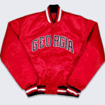 University-Of-Georgia-Bulldogs-Football-Red-Satin-Jacket