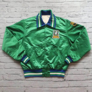 Anaheim Mighty Ducks Green NHL Satin Jacket