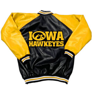 Black-Yellow-Iowa-Hawkeyes-Leather-Varsity-Jacket