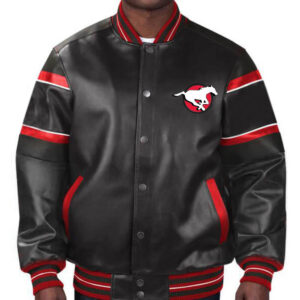 CFL-Calgary-Stampeders-Multicolor-Leather-Jacket