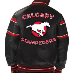 CFL-Calgary-Stampeders-Multicolor-Leather-Jacket