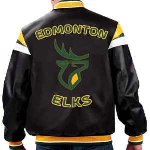 CFL-Edmonton-Elks-Black-Leather-Varsity-Jacket