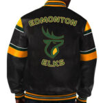 CFL-Edmonton-Elks-Multicolor-Leather-Jacket