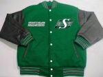 CFL-Saskatchewan-Roughriders-Tricolor-Varsity-Jacket