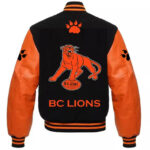 CFL-Team-BC-Lions-Black-And-Orange-Varsity-Jacket