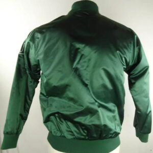 Green Miami Hurricanes Snap Satin Jacket