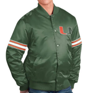 Miami Hurricanes Green 2023 Satin Jacket