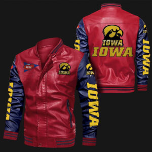 Red-Blue-Iowa-Hawkeyes-Leather-Bomber-Jacket