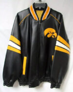 Vintage NCAA Iowa Hawkeyes Leather Jacket