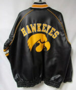 Vintage NCAA Iowa Hawkeyes Leather Jacket