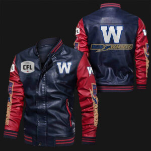 Navy-Red-Winnipeg-Blue-Bombers-Leather-Bomber-Jacket