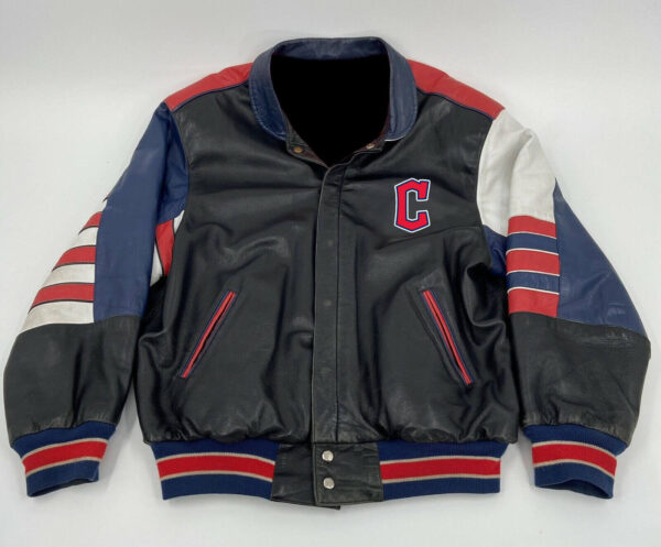 Vintage-Jeff-Hamilton-MLB-Cleveland-Guardians-Leather-Jacket